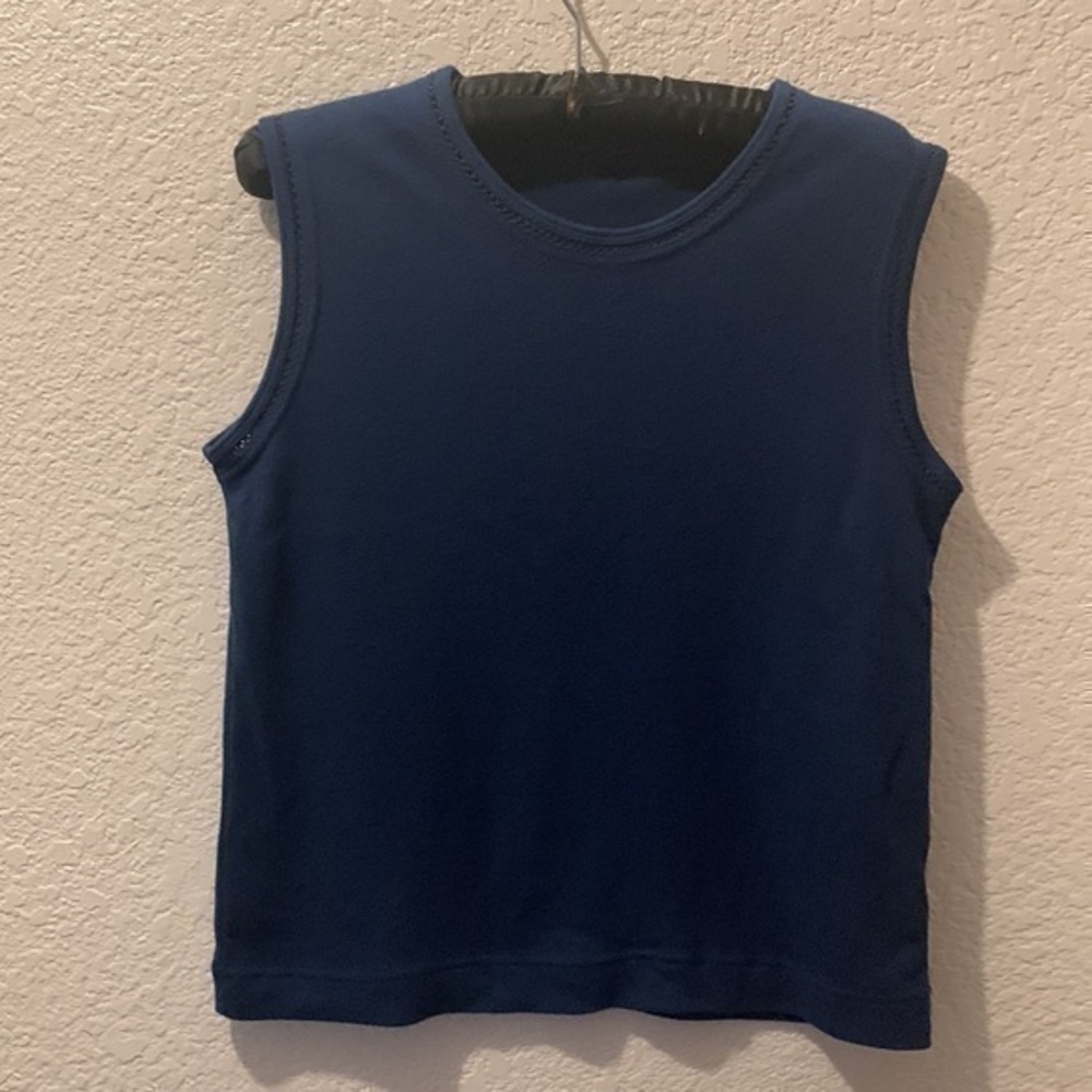 Blue tank top sweater material - Picture 3 of 8
